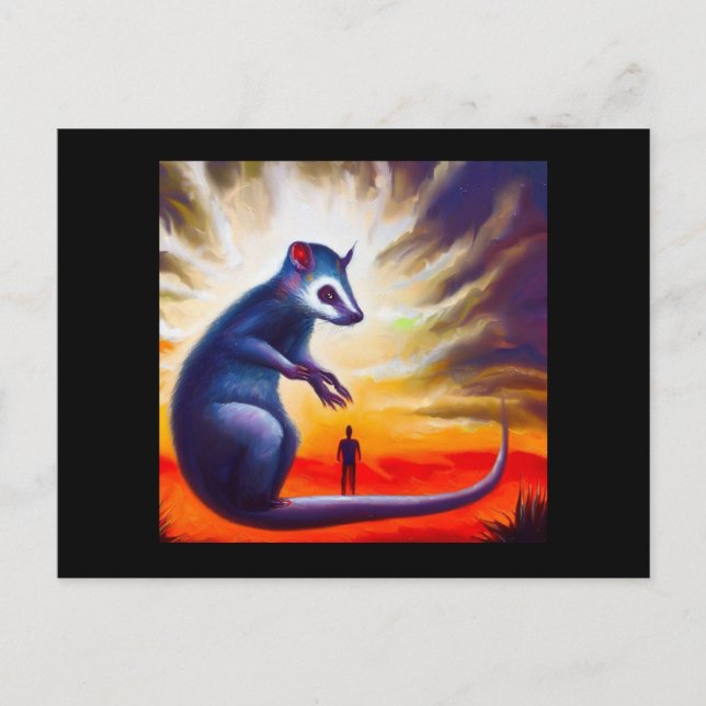 Spirit Animal Opossum 2 Vykort (Framsida)