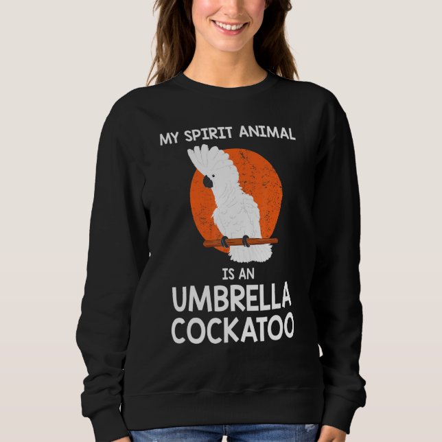 Spirit Animal Parrot Umbrella Cockatoo T Shirt (Framsida)