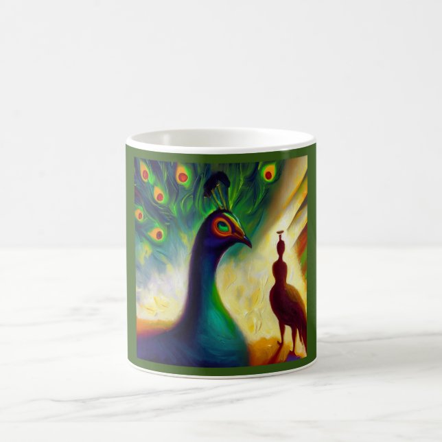 Spirit Animal Peacock 3 Kaffemugg (Center)