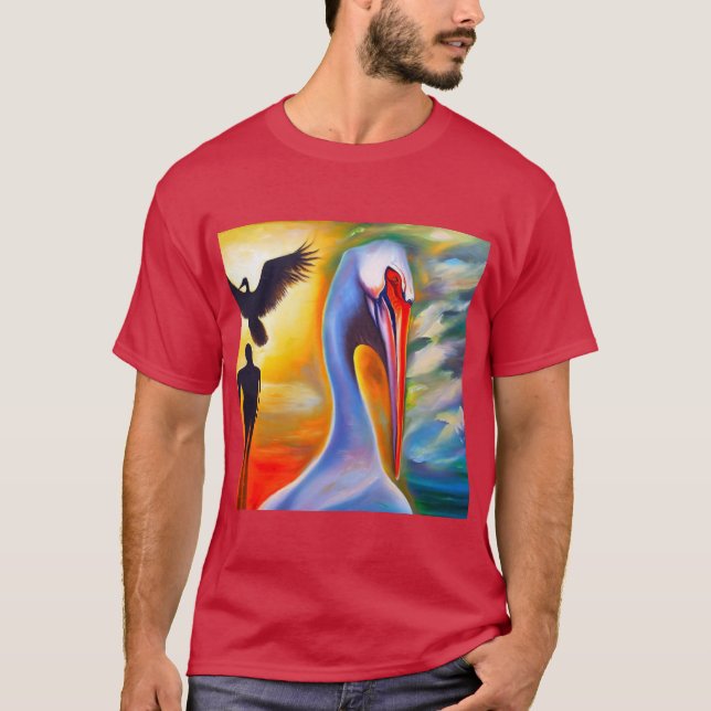 Spirit Animal Pelican 2 T Shirt (Framsida)