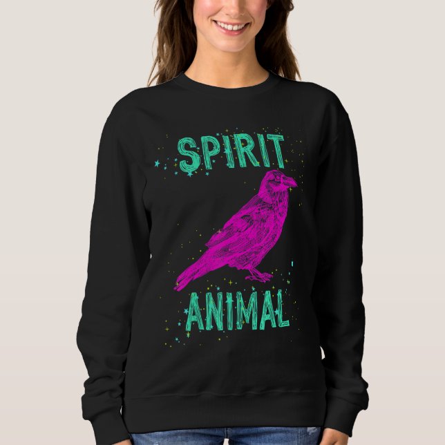 Spirit Animal Raven Lover Pink Animals Comfort Cut T Shirt (Framsida)