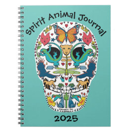 Spirit Animal Sugar Skull bärbar dator Journal Anteckningsbok
