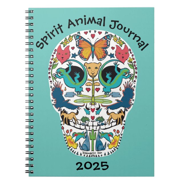 Spirit Animal Sugar Skull bärbar dator Journal Anteckningsbok (Framsidan)