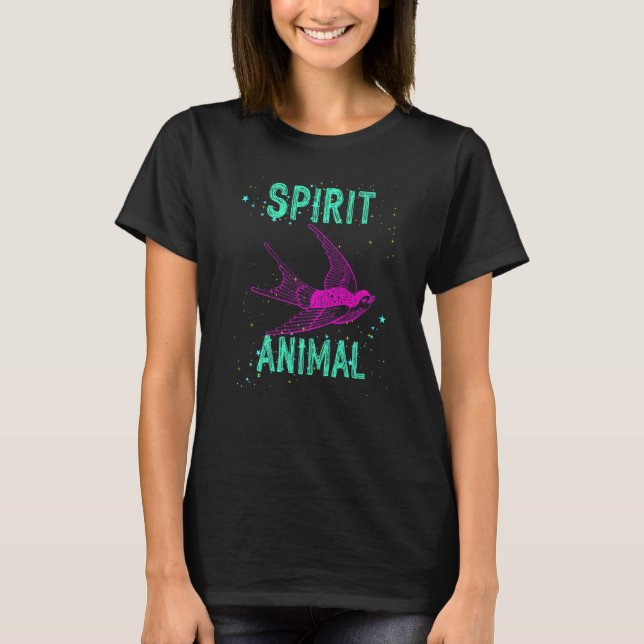 Spirit Animal Swallow Bird Pink Animals Comfort Cu T Shirt (Framsida)