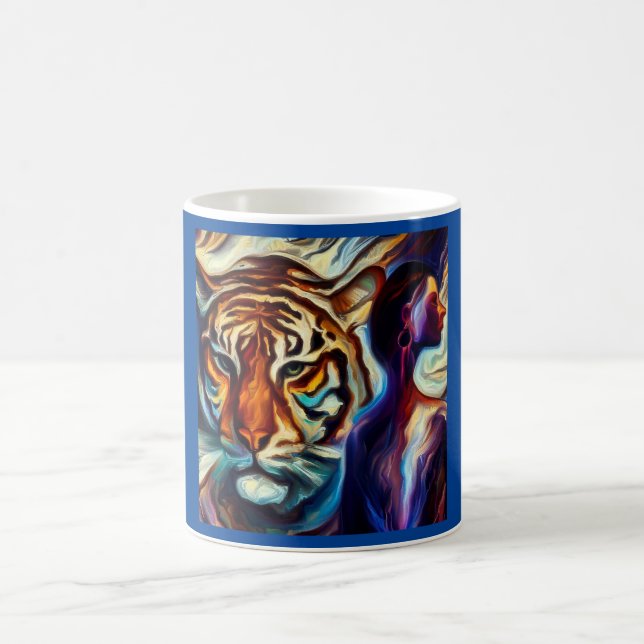 Spirit Animal Tiger 3 Kaffemugg (Center)