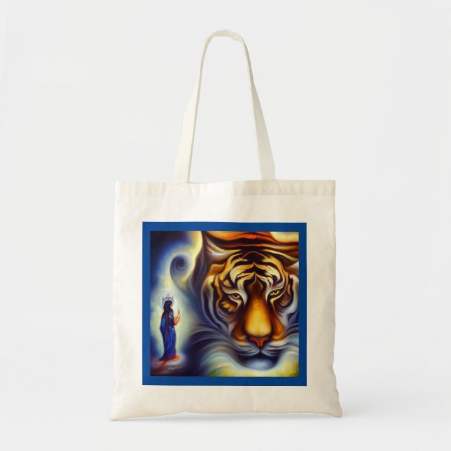 Spirit Animal Tiger 4 Tote Bag Tygkasse (Framsidan)