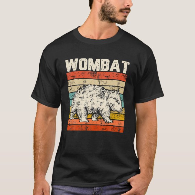 Spirit Animal Wombat - Vintage Wombat T Shirt (Framsida)