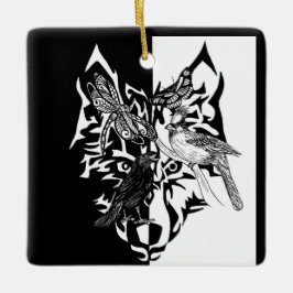Spirit Animals Ceramic Ornament