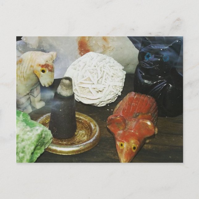 Spirit Animals, Crystals och Incense Vykort (Framsida)