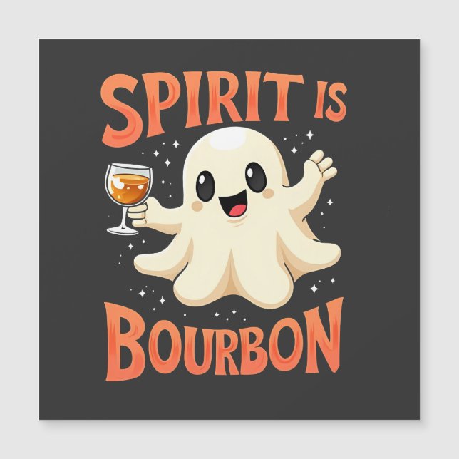Spirit är bourbon Spooky Halloween Alcohol Älskare (Framsida)