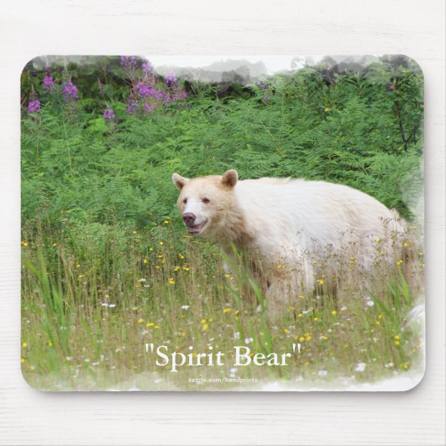 Spirit Bear Kermode Wildlife Mousepad Musmatta (Framsidan)