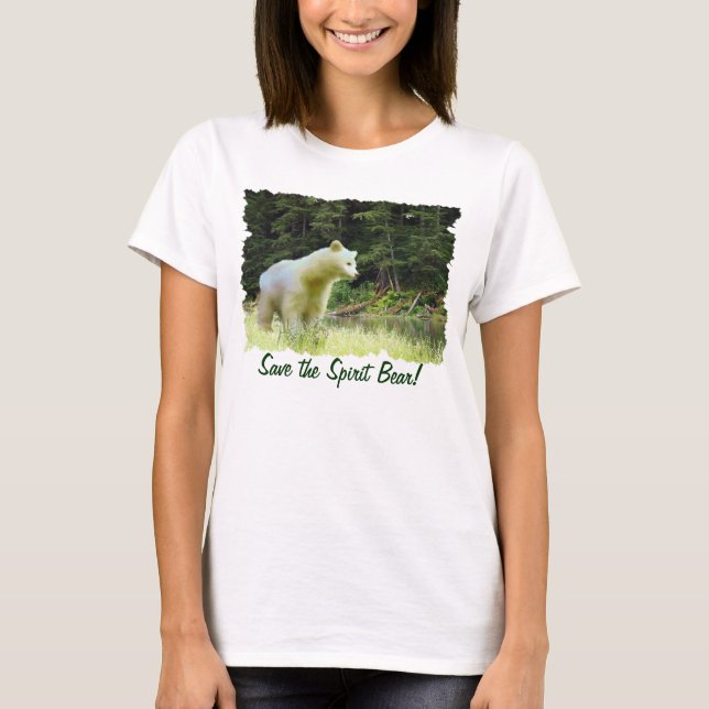SPIRIT BEAR & RAINFOREST Wildlife Mode Shirt Tee (Framsida)