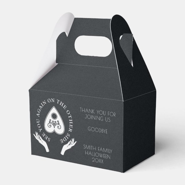 Spirit Board Celestial Black & White Halloween Fav Presentaskar (Framsidan Sidan)