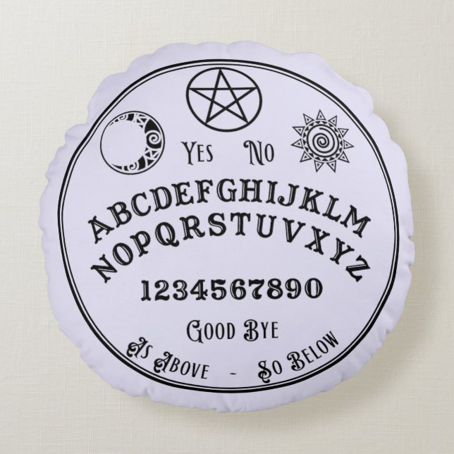 Spirit Board for Mystical Pillow Rund Kudde (Framsidan)