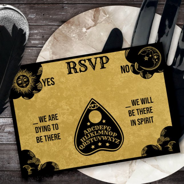 Spirit Board Gothic, Fall & Halloween Bröllop OSA Anteckningskort (Skapare uppladdad)