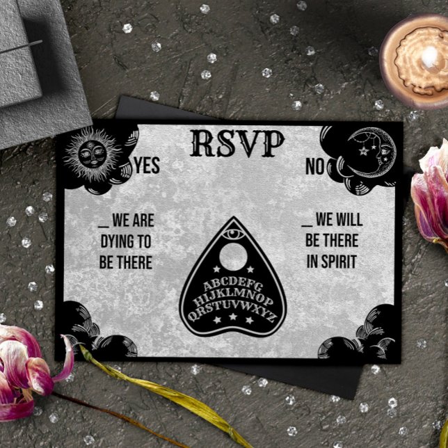 Spirit Board Gothic, Fall & Halloween Bröllop OSA Anteckningskort (Skapare uppladdad)