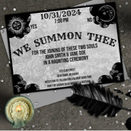 Spirit Board Gothic Halloween Bröllop eller Shower Inbjudningar