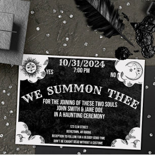 Spirit Board Gothic Halloween Bröllop eller Shower Inbjudningar