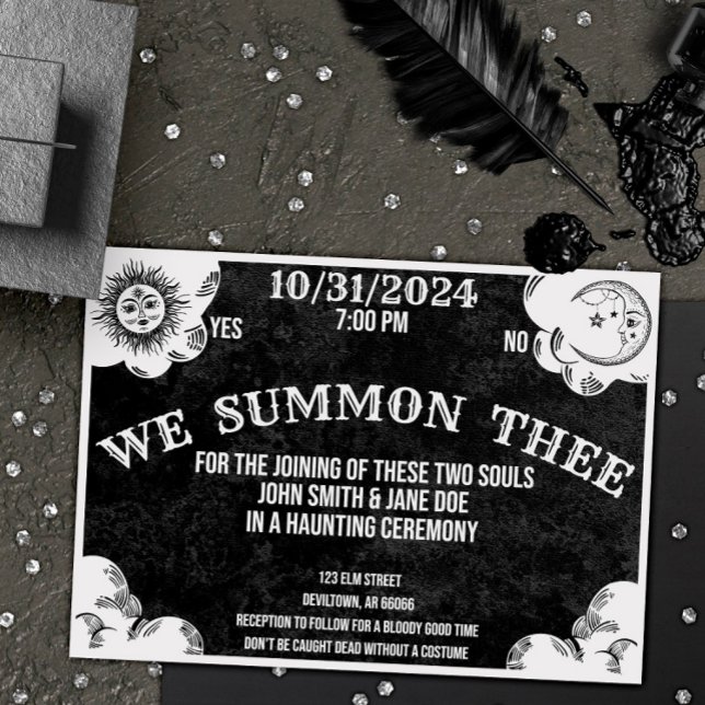 Spirit Board Gothic Halloween Bröllop eller Shower Inbjudningar (Skapare uppladdad)