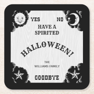 Spirit Board Halloween Papper Underlägg Kvadrat