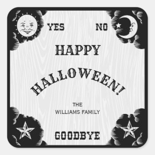 Spirit Board Halloween Sticker Fyrkantigt Klistermärke