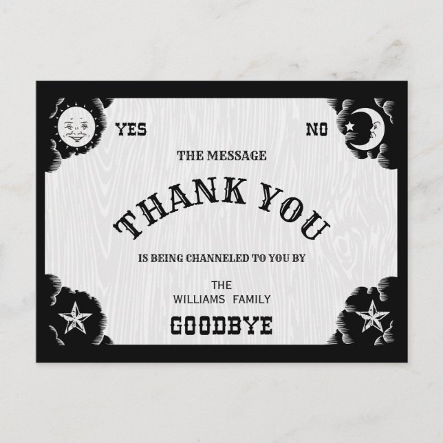 Spirit Board Halloween Tack vykort (Framsida)