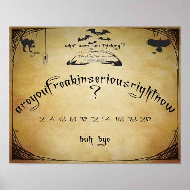 Spirit Board Humor Poster (Framsidan)