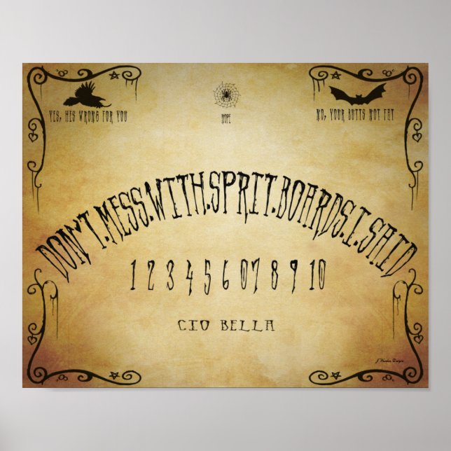 Spirit Board Humor Poster (Framsidan)