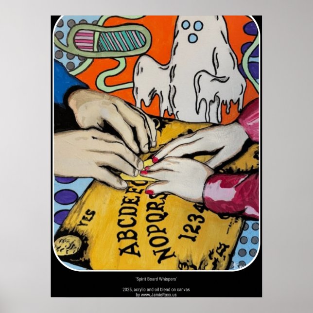 "Spirit Board Whispers" färg på en Poster (Framsidan)