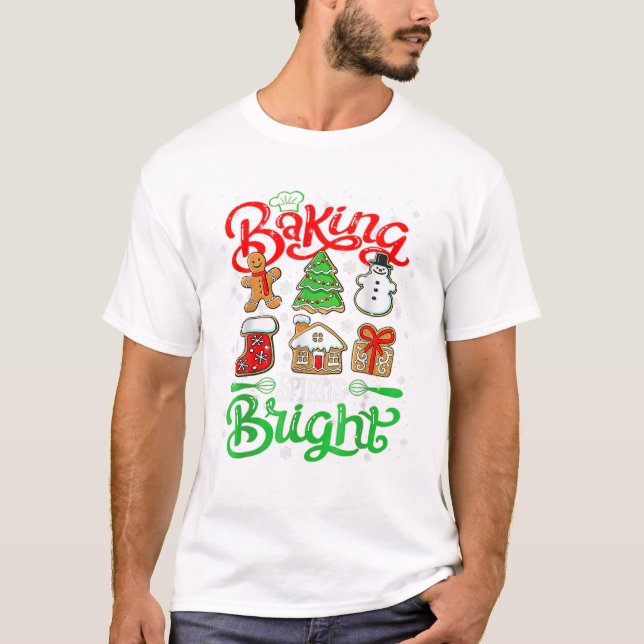 Spirit Bright Donut-jul T Shirt (Framsida)