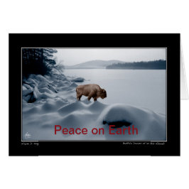 Spirit Buffalo Före Sjö - fredskort Hälsningskort