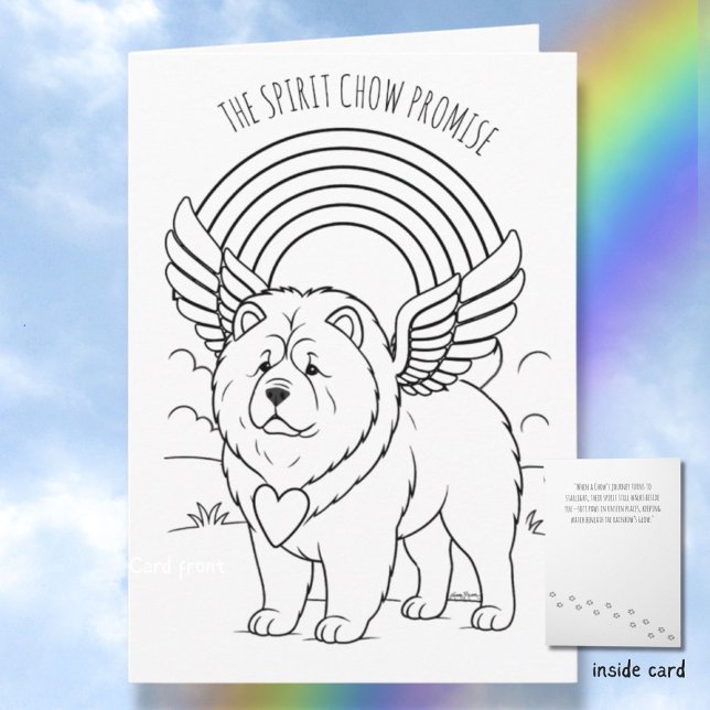 SPIRIT CHOW PROMISE  Memorial Folded Greeting Card Kort (Skapare uppladdad)