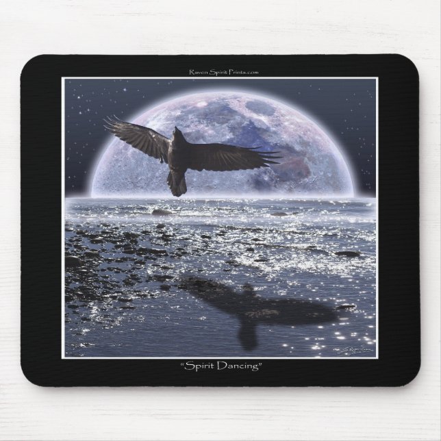 SPIRIT DANCING ~ Raven Art Mouse Pad Musmatta (Framsidan)