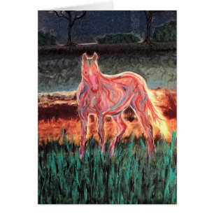 Spirit Dream Horse, målat Hälsningskort
