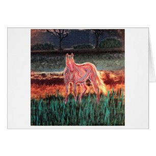 Spirit Dream Horse, målat Hälsningskort