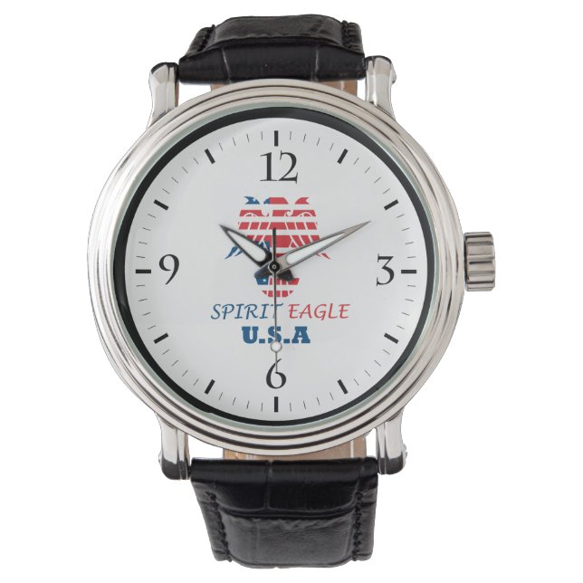 Spirit eagle USA flagga Armbandsur (Framsida)