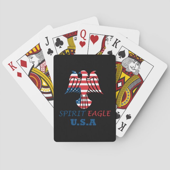Spirit eagle USA flagga Casinokort (Baksidan)