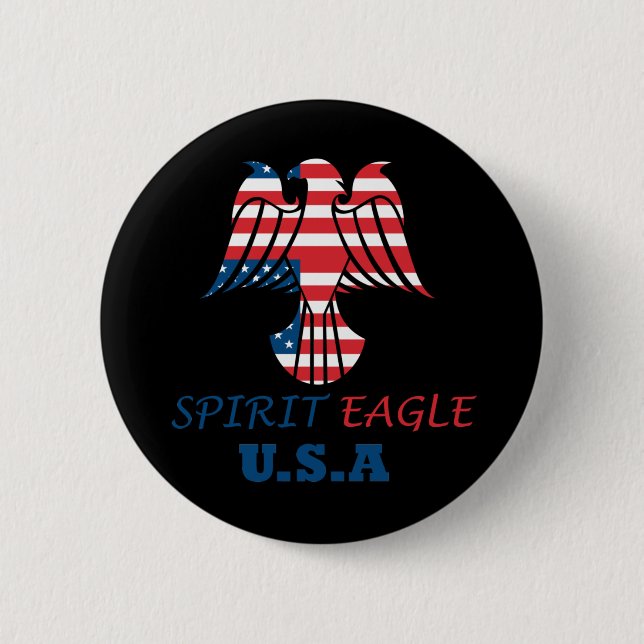 Spirit eagle USA flagga Knapp (Framsida)