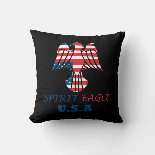 Spirit eagle USA flagga Kudde (Framsida)