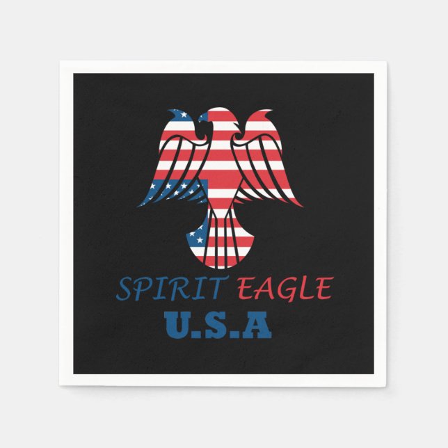 Spirit eagle USA flagga Pappersservett (Framsidan)