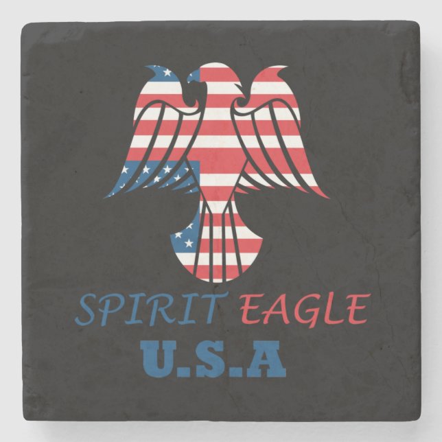 Spirit eagle USA flagga Stenunderlägg (Framsidan)