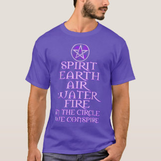 Spirit Earth Luft Fire WiccanWitch Vatten T Shirt