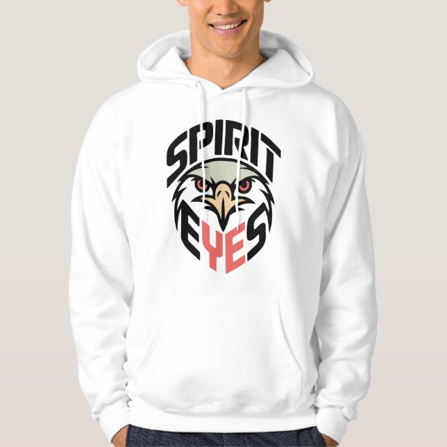 Spirit Eyes Hoodie – Bold Eagle Mascot Design for  (Framsida)