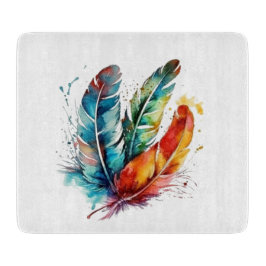 Spirit Feathers: Vibrant Watercolor Art