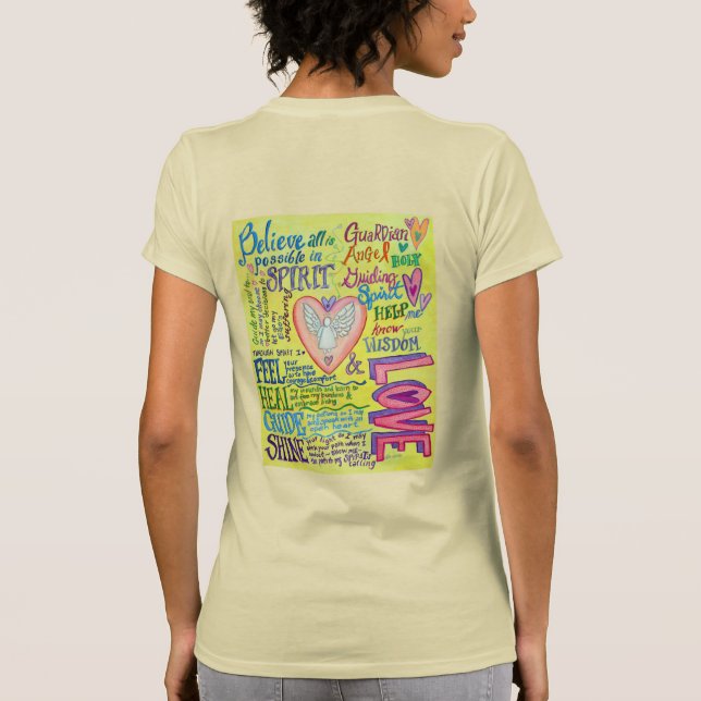 Spirit Guidance Prayer Inspirational Angel Shirt Tee (Baksida)