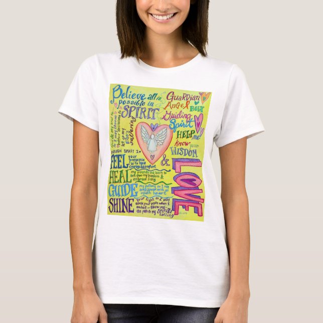 Spirit Guidance Prayer Inspirational Angel Shirt Tröja (Framsida)