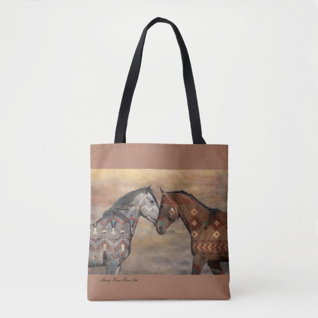 Spirit Horses Tote Bag Tygkasse (Framsida)