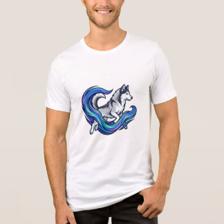 Spirit Husky Electric Blue Aura Grafik T Shirt
