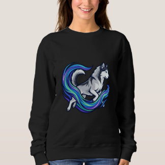 Spirit Husky Elektrisk Blå Aura Grafik T Shirt