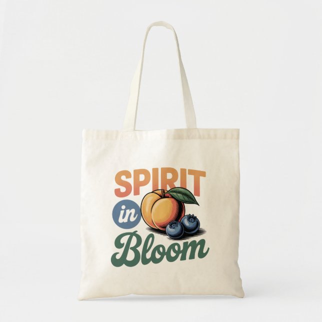 Spirit i Bloom Peach Blueberry Retro Shirt Tygkasse (Framsidan)